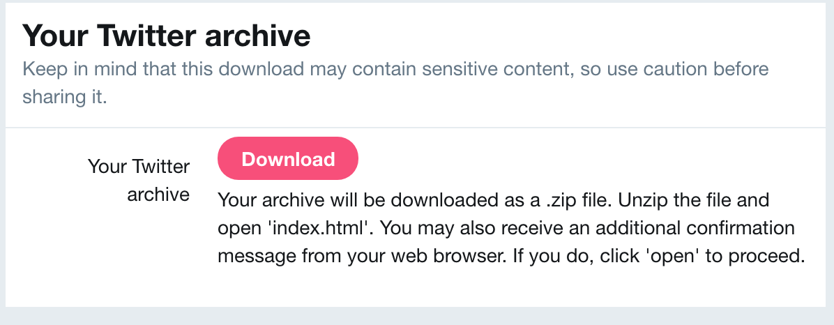 Twitter archive